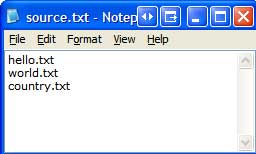 Quick File Rename Source List