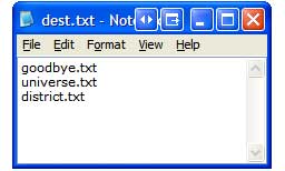 Quick File Rename DestList