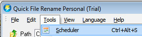 Scheduler screenshot