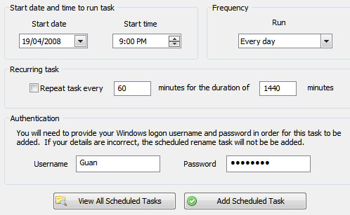Schedule task part 2