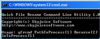 Rename from the command line in Quick File Rename